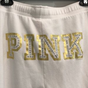 Victoria secret PINK 🤩 White sweat pants